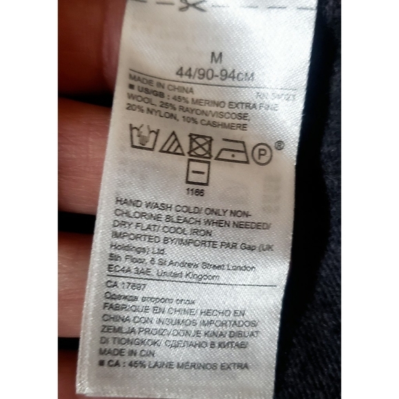 Banana Republic filpucci Gray Women's M Bow Cuff Crew Cashmere Italian Sweater - Picture 11 of 12